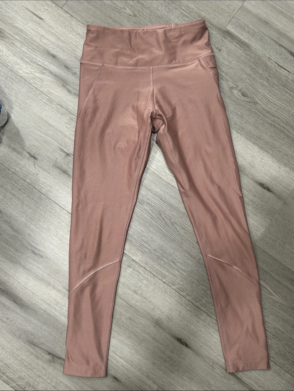 Mondetta Luxery Performance Mauve High-Waist Athletic Leggings Side Zip Pocket S